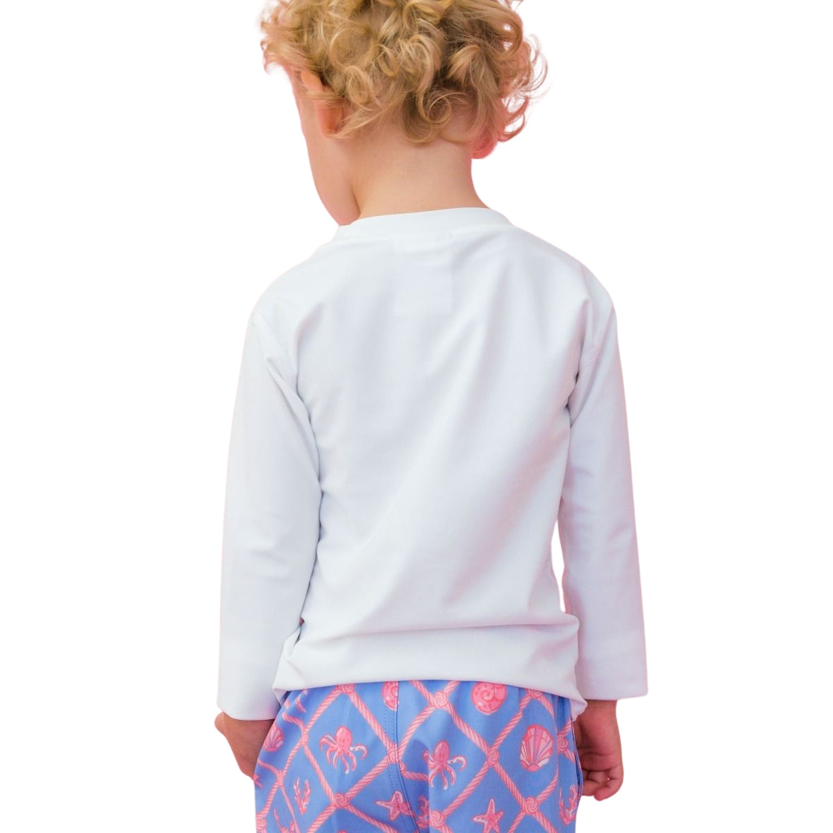 Rugged Butts Long Sleeve Rash Guard - White - 03T - Quick-drying and flexible fit